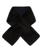 Load image into Gallery viewer, N.Peal Unisex Shearling Neckwarmer Navy Blue
