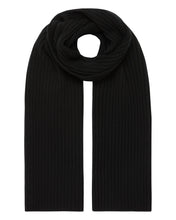 Load image into Gallery viewer, N.Peal Unisex Chunky Rib Cashmere Scarf Black
