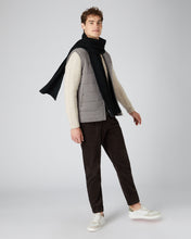 Load image into Gallery viewer, N.Peal Unisex Chunky Rib Cashmere Scarf Black
