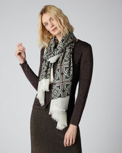 Load image into Gallery viewer, N.Peal Women&#39;s Tile Print Cashmere Pashmina Print
