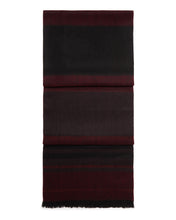 Load image into Gallery viewer, N.Peal Unisex Woven Check Cashmere Scarf Burgundy Red
