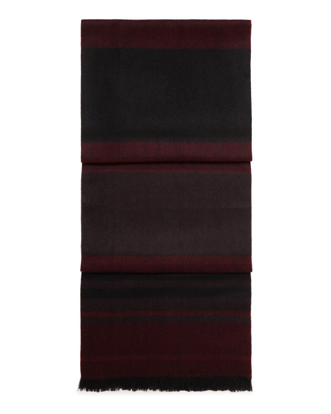 N.Peal Unisex Woven Check Cashmere Scarf Burgundy Red