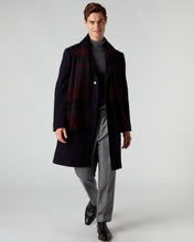 Load image into Gallery viewer, N.Peal Unisex Woven Check Cashmere Scarf Burgundy Red
