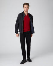Load image into Gallery viewer, N.Peal Men&#39;s The Burlington V Neck Cashmere Jumper Ruby Red
