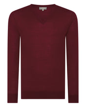 Load image into Gallery viewer, N.Peal Men&#39;s The Conduit Fine Gauge Cashmere Jumper Red Velvet
