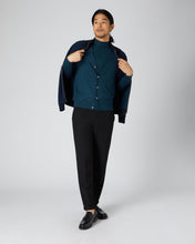 Load image into Gallery viewer, N.Peal Men&#39;s Fine Gauge Cashmere Cardigan Lapis Blue
