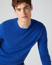 Load image into Gallery viewer, N.Peal Men&#39;s The Oxford Round Neck Cashmere Jumper Cobalt Blue
