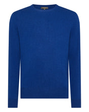 Load image into Gallery viewer, N.Peal Men&#39;s The Oxford Round Neck Cashmere Jumper Cobalt Blue
