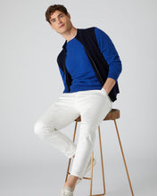 Load image into Gallery viewer, N.Peal Men&#39;s The Oxford Round Neck Cashmere Jumper Cobalt Blue
