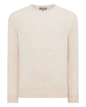 Load image into Gallery viewer, N.Peal The Oxford Round Neck Cashmere Jumper Heather Beige Brown
