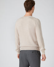 Load image into Gallery viewer, N.Peal The Oxford Round Neck Cashmere Jumper Heather Beige Brown
