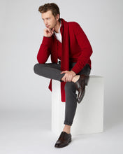 Load image into Gallery viewer, N.Peal Men&#39;s The Knightsbridge Zip Cashmere Jumper Ruby Red
