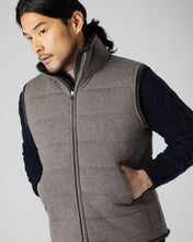 Load image into Gallery viewer, N.Peal Men&#39;s Fur Lined Gilet Taupe Brown
