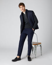 Load image into Gallery viewer, N.Peal Men's Carnaby Half Zip Cashmere Jumper Dark Charcoal Grey
