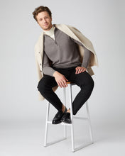 Load image into Gallery viewer, N.Peal Men&#39;s The Carnaby Half Zip Cashmere Jumper Taupe Brown

