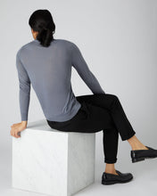 Load image into Gallery viewer, N.Peal Men&#39;s Fine Gauge Cashmere Mock Turtle Neck Jumper Steel Grey
