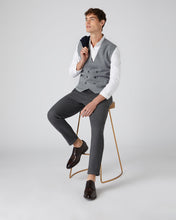 Load image into Gallery viewer, N.Peal Men&#39;s Double Breasted Cashmere Waistcoat Flannel Grey
