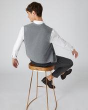 Load image into Gallery viewer, N.Peal Men&#39;s Double Breasted Cashmere Waistcoat Flannel Grey
