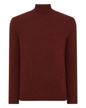 Load image into Gallery viewer, N.Peal Men&#39;s Turtle Neck Cashmere Jumper Copper Orange
