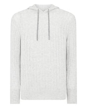 Load image into Gallery viewer, N.Peal Men&#39;s Cable Cashmere Hoodie Fumo Grey
