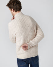 Load image into Gallery viewer, N.Peal Men&#39;s Cable Button Cashmere Cardigan Heather Beige Brown
