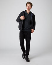 Load image into Gallery viewer, N.Peal Men&#39;s Cashmere Button Polo Shirt Dark Charcoal Grey
