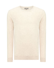 Load image into Gallery viewer, N.Peal Men&#39;s Baby Cashmere Round Neck Jumper Oatmeal Brown

