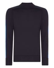 Load image into Gallery viewer, N.Peal Men&#39;s Cotton/Cashmere Stripe Jumper Navy Blue
