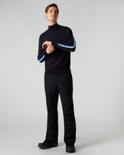 Load image into Gallery viewer, N.Peal Men&#39;s Cotton/Cashmere Stripe Jumper Navy Blue
