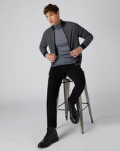 Load image into Gallery viewer, N.Peal Men&#39;s Fine Gauge Cashmere Roll Neck Jumper Steel Grey
