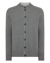 Load image into Gallery viewer, N.Peal Men&#39;s Full Button Cashmere Jumper Elephant Grey
