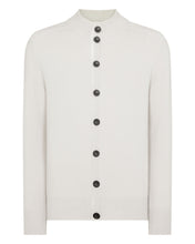 Load image into Gallery viewer, N.Peal Men&#39;s Full Button Cashmere Jumper Snow Grey
