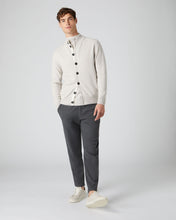 Load image into Gallery viewer, N.Peal Men&#39;s Full Button Cashmere Jumper Snow Grey
