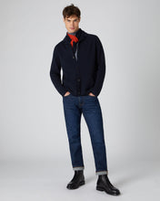 Load image into Gallery viewer, N.Peal Men&#39;s Collared Milano Cashmere Jacket Navy Blue
