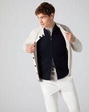 Load image into Gallery viewer, N.Peal Men&#39;s Bayswater Fine Gauge Cashmere Gilet Navy Blue
