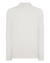 Load image into Gallery viewer, N.Peal Men&#39;s Turtle Neck Cashmere Jumper Snow Grey
