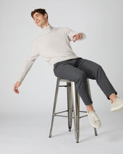 Load image into Gallery viewer, N.Peal Men&#39;s Turtle Neck Cashmere Jumper Snow Grey
