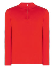 Load image into Gallery viewer, N.Peal Men&#39;s Stripe Half Zip Jumper Red

