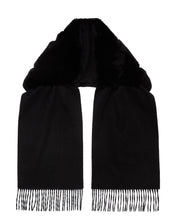 Load image into Gallery viewer, N.Peal Women&#39;s St Moritz Fur Neck Scarf Black
