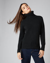 Load image into Gallery viewer, Hazel Chunky Roll Neck Cashmere Jumper Black
