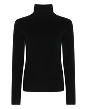 Load image into Gallery viewer, Hazel Chunky Roll Neck Cashmere Jumper Black
