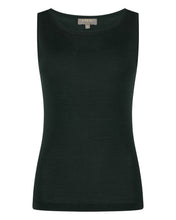 Load image into Gallery viewer, N.Peal Women&#39;s Superfine Cashmere Shell Top Midnight Green
