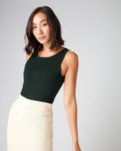 Load image into Gallery viewer, N.Peal Women&#39;s Superfine Cashmere Shell Top Midnight Green
