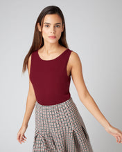 Load image into Gallery viewer, N.Peal Women&#39;s Superfine Cashmere Shell Top Red Velvet
