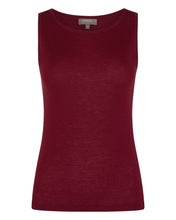 Load image into Gallery viewer, N.Peal Women&#39;s Superfine Cashmere Shell Top Red Velvet
