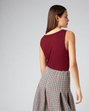 Load image into Gallery viewer, N.Peal Women&#39;s Superfine Cashmere Shell Top Red Velvet
