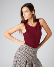 Load image into Gallery viewer, N.Peal Women&#39;s Superfine Cashmere Shell Top Red Velvet
