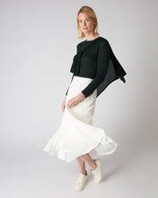 Load image into Gallery viewer, N.Peal Women&#39;s Superfine Long Sleeve Cashmere Top Midnight Green

