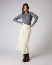 Load image into Gallery viewer, N.Peal Women&#39;s Superfine Long Sleeve Cashmere Top Steel Grey
