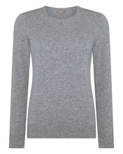 Load image into Gallery viewer, N.Peal Women&#39;s Round Neck Cashmere Jumper Flannel Grey
